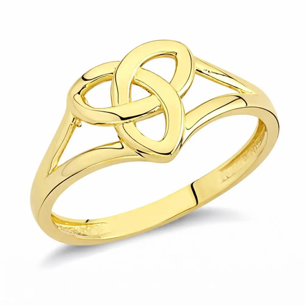 14K Gold Infinity Interlocking Trinity Ring Minimal Modern Jewelry for Women
