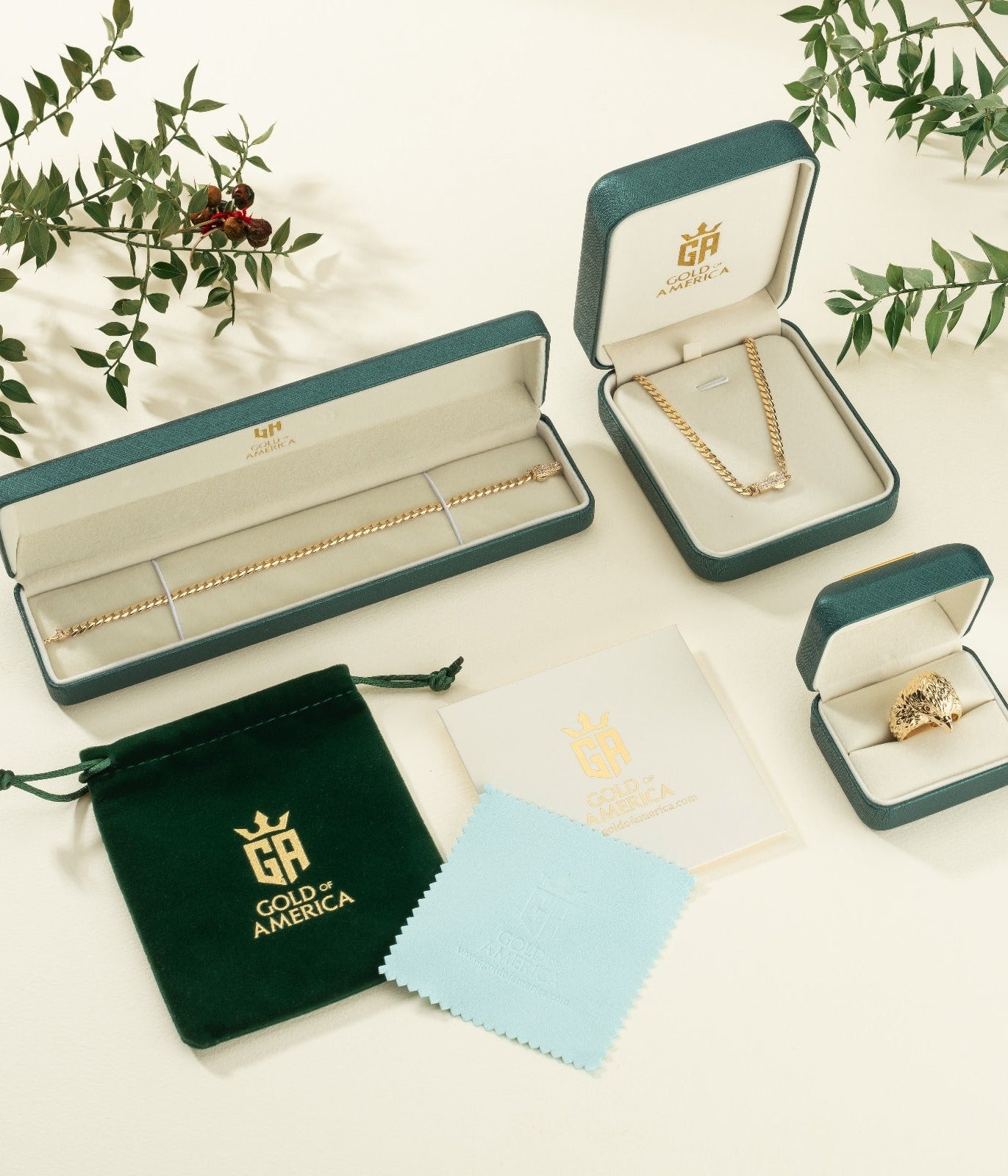 14K Solid Gold Double Heart Ring Present - Rings