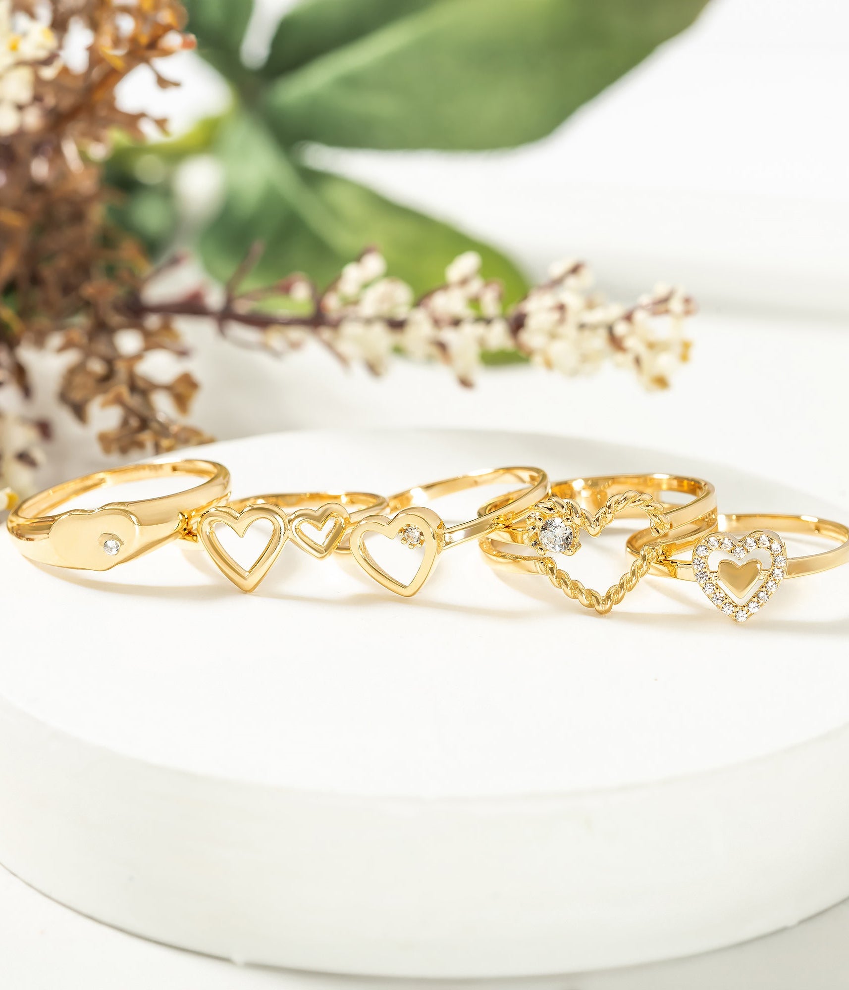 14k Solid Gold Heart Ring - Rings