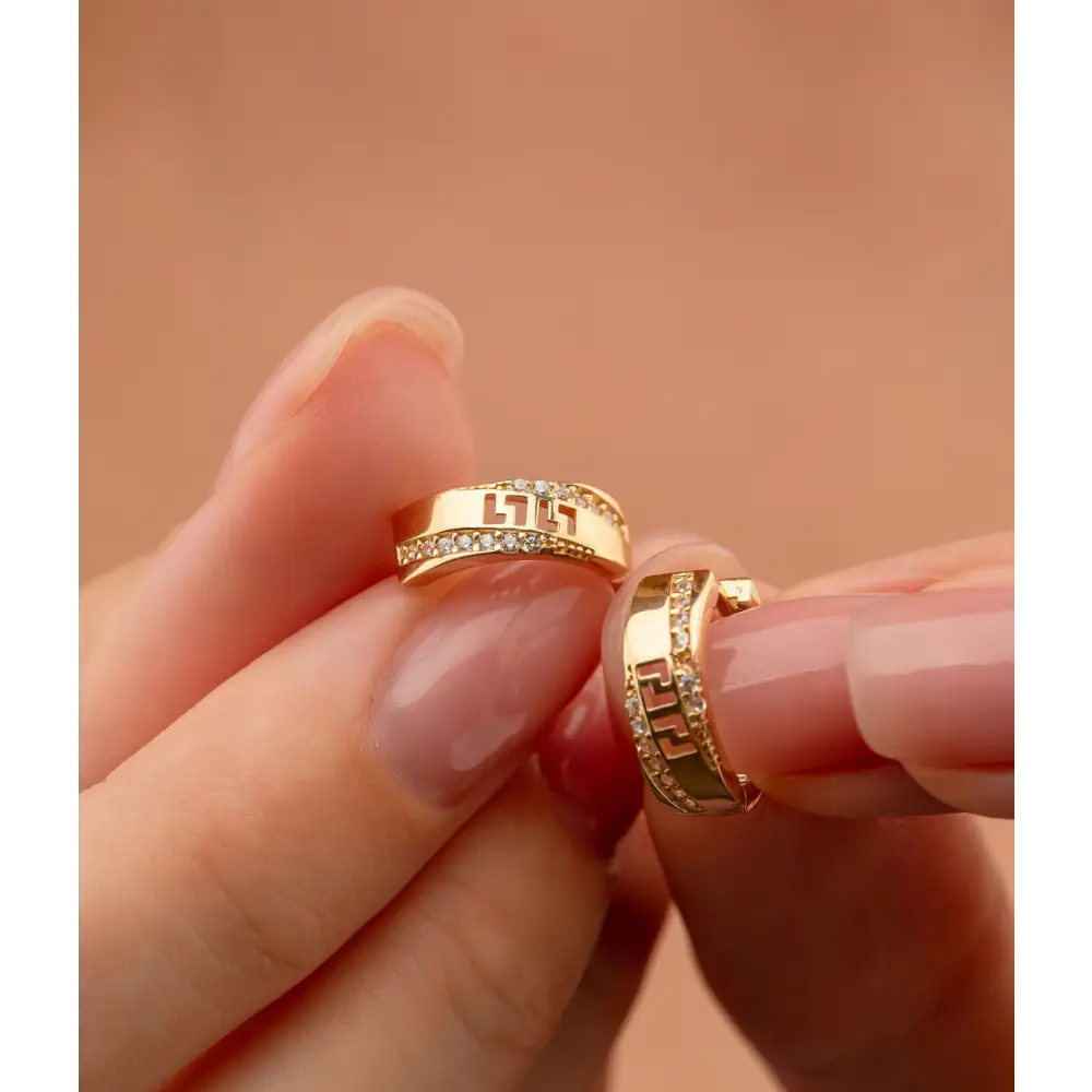 14K Solid Gold Huggies Dainty Earring - Earrings