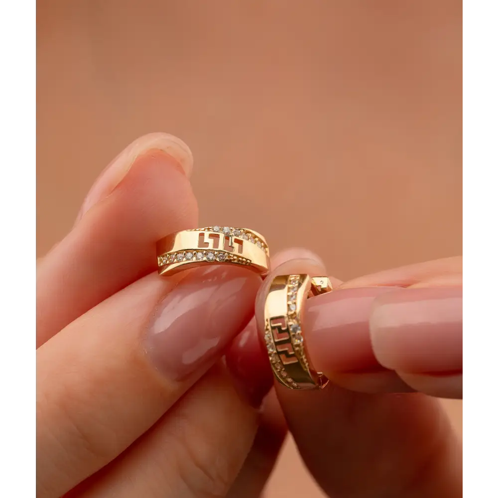 14K Solid Gold Huggies Dainty Earring - Earrings