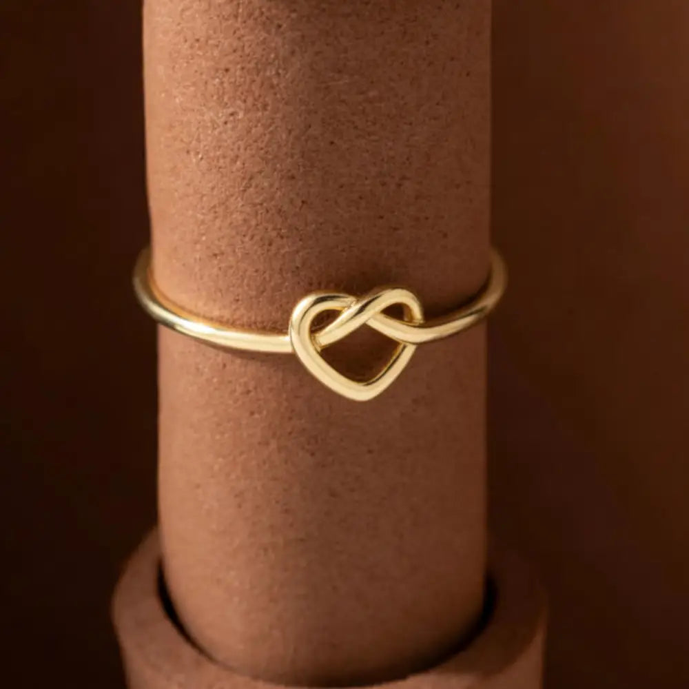 14K Solid Gold Knot Ring Elegant Handcrafted Jewelry for Women