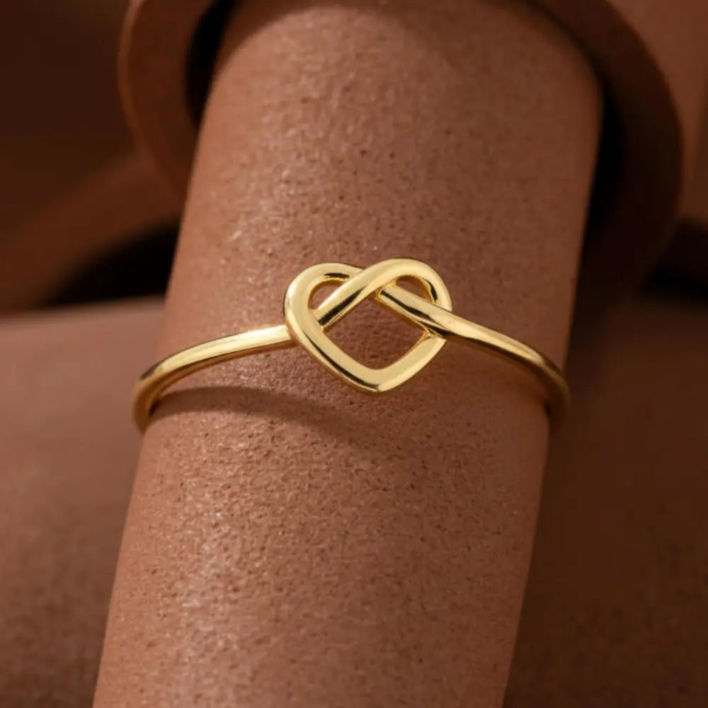 14K Solid Gold Knot Ring Elegant Handcrafted Jewelry for Women