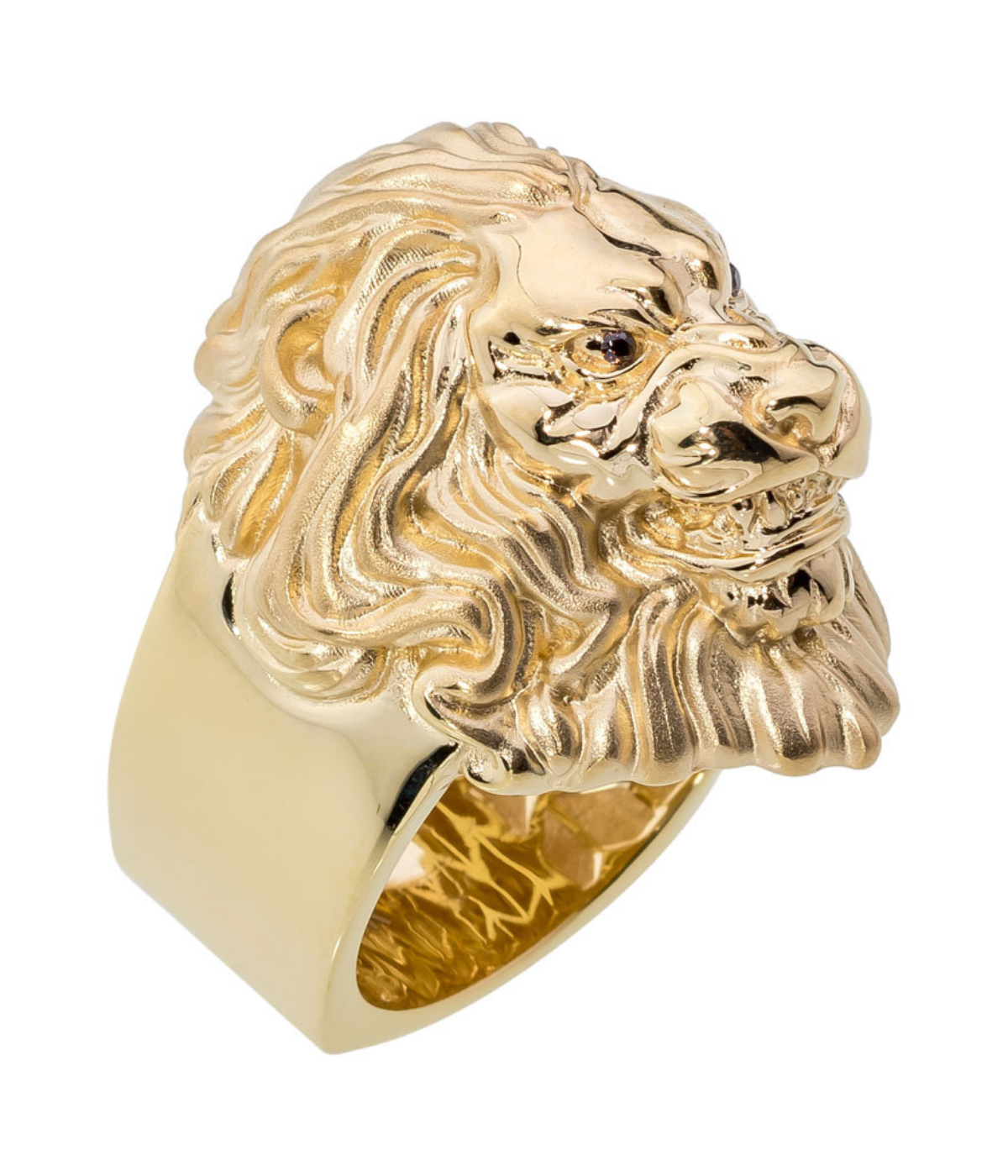 14K Solid Gold Men’s Lion Rings - 7 1/2 - Earrings