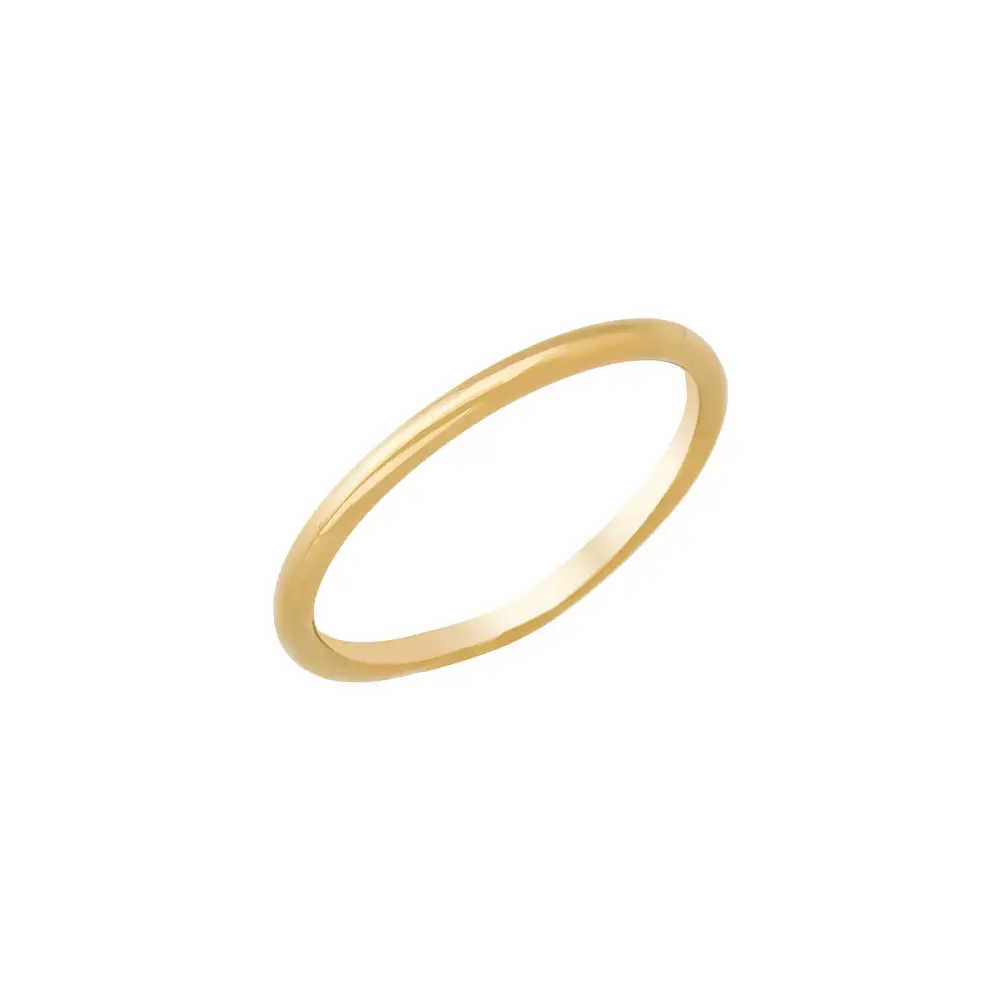 14k Solid Gold Stackable Wedding Band - Chains