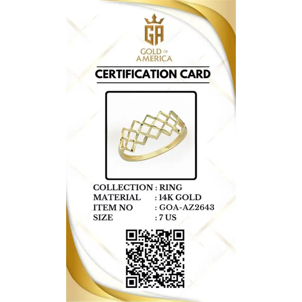 Handcrafted 14K Gold Interwoven Lattice Ring Elegant Geometric Jewelry for Women