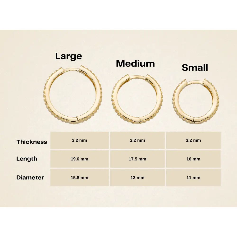 Ribbed Earrings 14K Solid Gold | Stripe Hoop Huggies Striped Stackable Hoops for Everyday Wear - Hoop Earrings