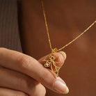 14K Gold Angel Necklace Minimal Pendant with CZ Stone Heart Dainty Jewelry for Women - Pendants