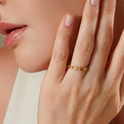 14K Gold Braided Band Handcrafted Delicate Ring for Women Elegant Jewelry Gift