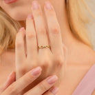 14K Gold Braided Band Handcrafted Delicate Ring for Women Elegant Jewelry Gift