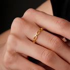 14K Gold Braided Band Handcrafted Delicate Ring for Women Elegant Jewelry Gift