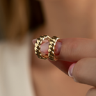 14K Gold Croissant Dome Hoop Earrings – Ribbed Chunky & Twisted Studs - Hoop Earrings