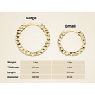 14K Gold Diamond Cut Huggie Hoop Earrings – Shiny Stacking Set of 2 - Hoop Earrings