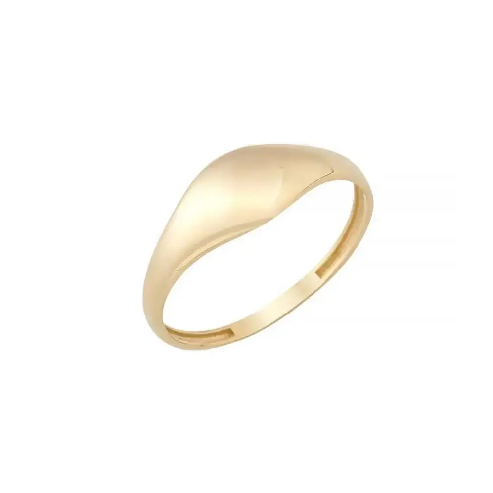 14K Gold Dome Ring for Women Minimal Plain Gold Band Classic Polished Jewelry