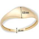 14K Gold Dome Ring for Women Minimal Plain Gold Band Classic Polished Jewelry