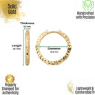 14K Gold Faceted Hoop Earrings Handmade Geometric Gold Jewelry for Women - Hoop Earrings