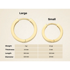 14K Gold Flat Edge Huggie Hoop Earrings – Simple Stacking Set of 2 Earrings - Hoop Earrings