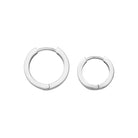 14K Gold Flat Edge Huggie Hoop Earrings – Simple Stacking Set of 2 Earrings - Hoop Earrings