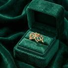 14K Gold Handmade Butterfly Ring Multicolor Gemstone Nature Design Elegant Fine Jewelry Ring - Engagement Ring