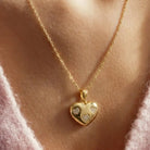 14K Gold Heart Pendant Necklace With Cz Stone Accents Elegant Gift Heart Shaped Jewelry - 10k Yellow Gold - Jewelry