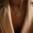 14K Gold Heart Pendant With Infinity Design Handmade Jewelry Elegant Gift For Her - Jewelry