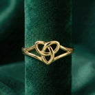 14K Gold Infinity Interlocking Trinity Ring Minimal Modern Jewelry for Women