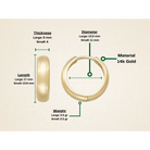 14K Gold Minimal Huggie Hoop Earrings – Trendy Stacking Set of 2 Earrings - Hoop Earrings