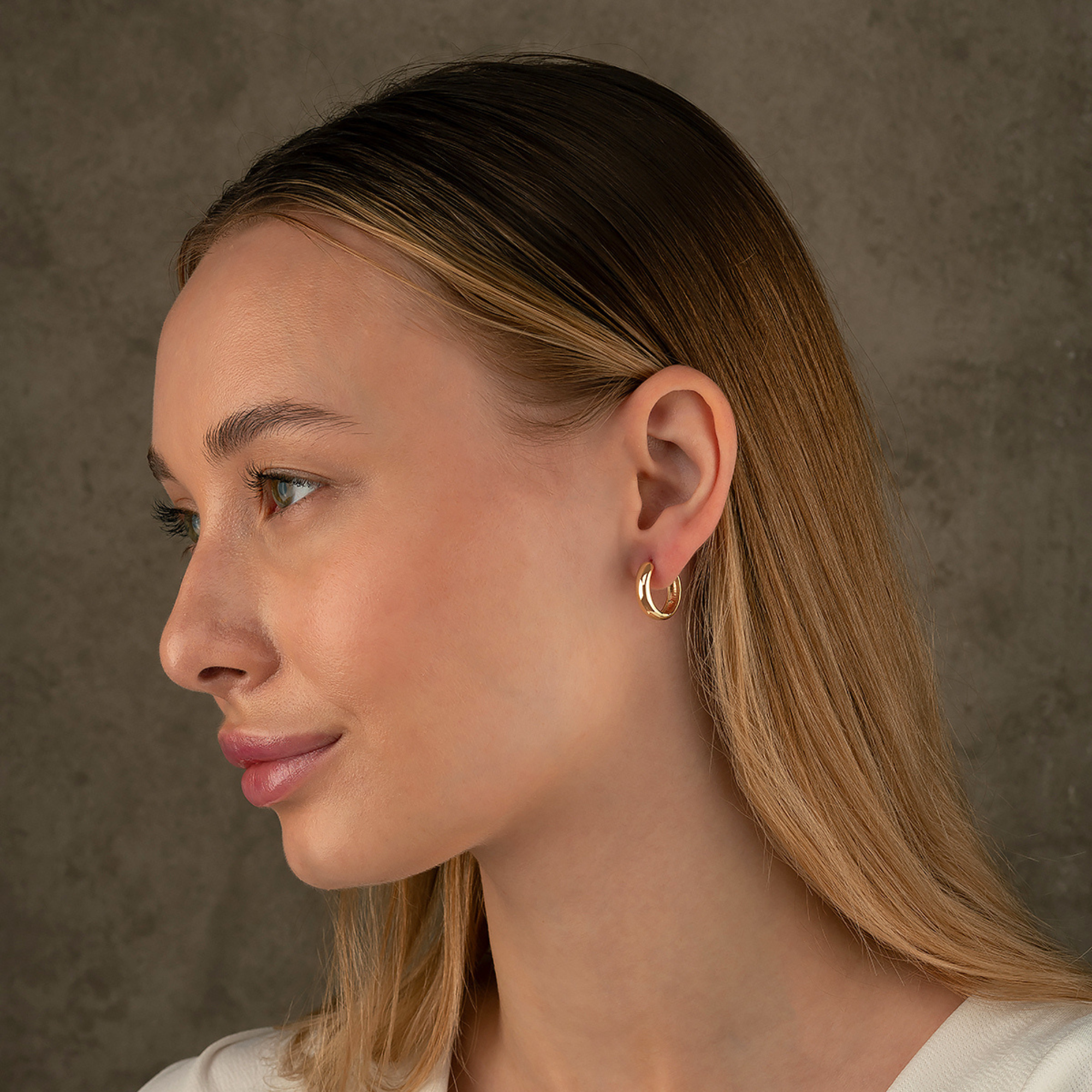 14K Gold Minimal Huggie Hoop Earrings – Trendy Stacking Set of 2 Earrings - Hoop Earrings