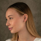 14K Gold Minimal Huggie Hoop Earrings – Trendy Stacking Set of 2 Earrings - Hoop Earrings