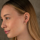 14K Gold Minimal Huggie Hoop Earrings – Trendy Stacking Set of 2 Earrings - Hoop Earrings