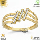 14K Gold Simulated Diamond Split Shank Ring Minimalist CZ Ring