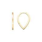 14K Gold Teardrop Triangle Earrings | Hinged Hoops Huggies - Hoop Earrings