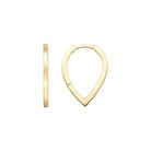14K Gold Teardrop Triangle Earrings | Hinged Hoops Huggies - Hoop Earrings