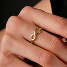 14K Handmade Gold Infinity Ring Elegant Minimalist Design Timeless Symbol of Eternity