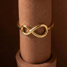 14K Handmade Gold Infinity Ring Elegant Minimalist Design Timeless Symbol of Eternity