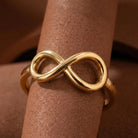 14K Handmade Gold Infinity Ring Elegant Minimalist Design Timeless Symbol of Eternity