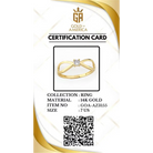 14K Handmade Gold Infinity Ring with CZ Stone Modern Open Shank Solitaire Design