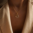 14K Handmade Gold Open Heart Necklace With Cz Stones Minimal Elegant Love Pendant - Jewelry