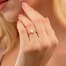 14K Handmade Gold Twisted Rope Ring with Hamsa and Diamond Protection Jewelry for Women