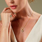 14K Handmade Solid Gold Heart Necklace With Center Cz Stone Elegant Love Pendant - Jewelry