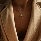 14K Handmade Solid Gold Heart Necklace With Cz Stone Minimal Romantic Pendant - Jewelry