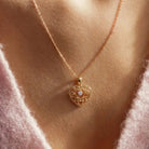 14K Handmade Solid Gold Heart Necklace With Cz Stone Minimal Romantic Pendant - Jewelry