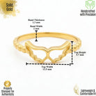 14K Solid Gold Angel Wings Ring: Sentimental Symbolic Love Forever Ring Guardian Christmas Gift