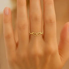 14K Solid Gold Angel Wings Ring: Sentimental Symbolic Love Forever Ring Guardian Christmas Gift