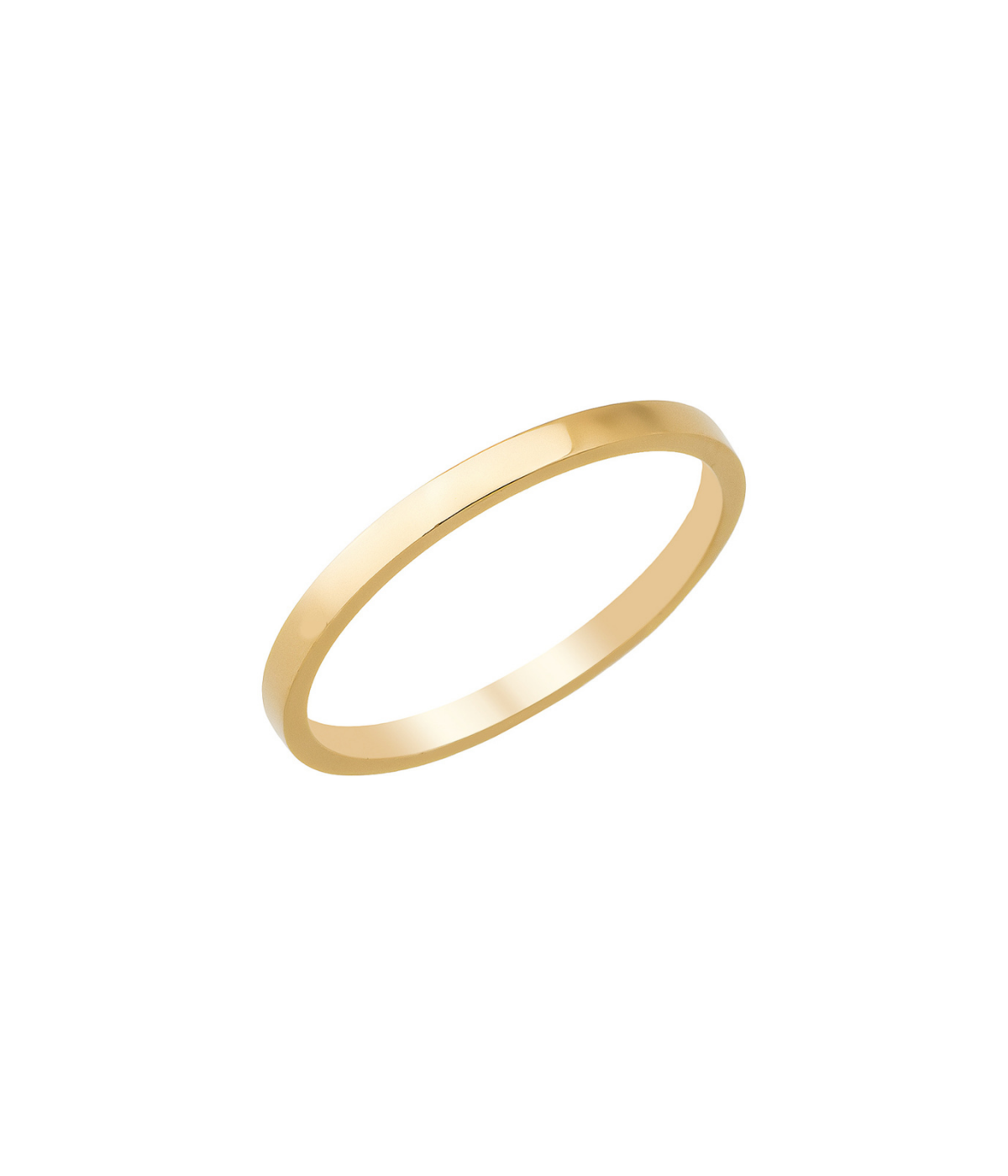 14k Solid Gold Band Plain Wedding Ring - Rings