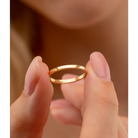 14k Solid Gold Band Plain Wedding Ring - Rings