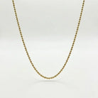 14K Solid Gold Beaded Chain 1-1.15-1.5mm 18 inch Satellite Necklace Dainty Ball Link Choker Real Gold Layering Chain