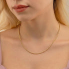 14K Solid Gold Beaded Chain 1-1.15-1.5mm 18 inch Satellite Necklace Dainty Ball Link Choker Real Gold Layering Chain