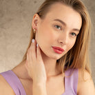 14K Solid Gold Byzantine Greek Key Huggie Hoop Earrings | Wide Meander Pattern Hoops for Women - Hoop Earrings