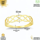 14k Solid Gold Celtic Knot Ring Dainty Irish Wedding Band